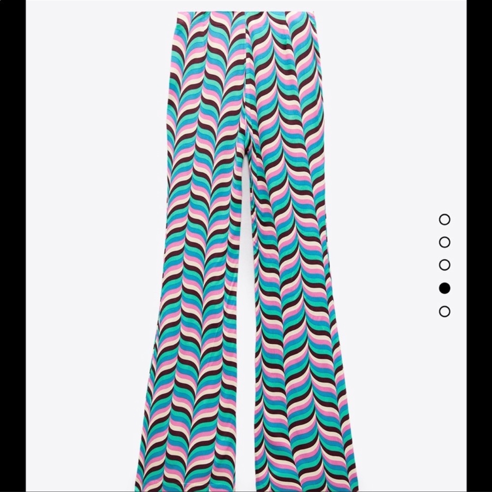 Zara Printed Flare Pants (worn once)